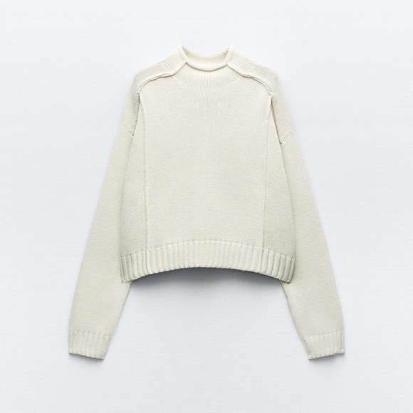 Zara Sweaters - Zara Cream Turtleneck Sweater